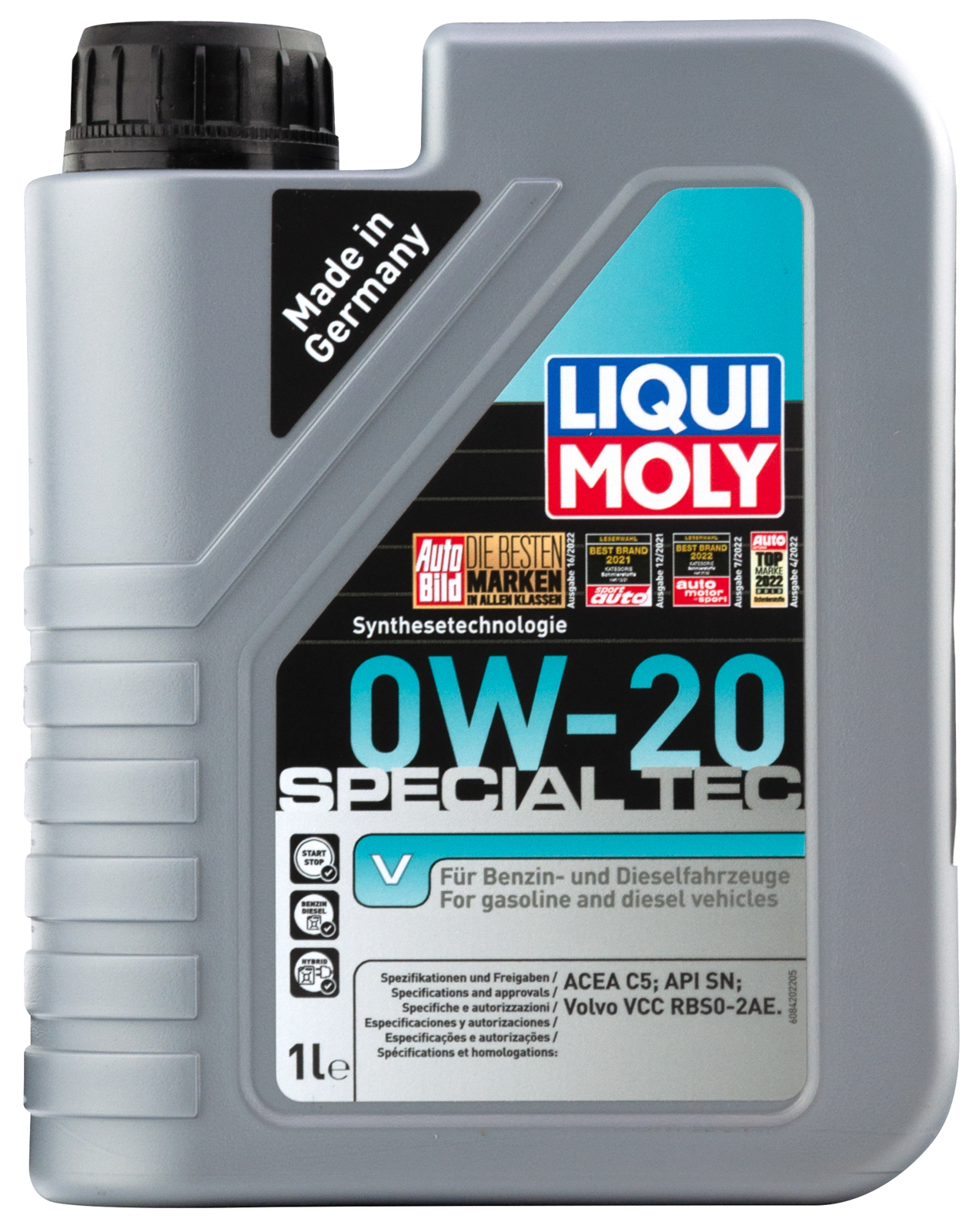 LM20631 LiquiMoly НС-синтетичекое моторное масло Special Tec V 0W-20 (1л)