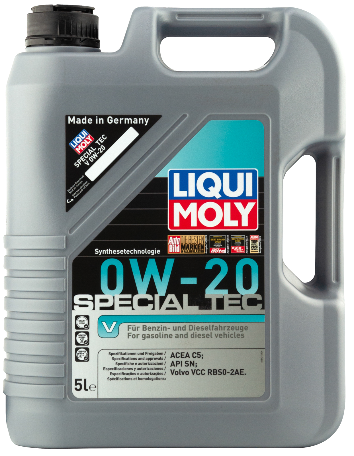 LM20632 LiquiMoly НС- синтетическое моторное масло Special Tec V 0W-20 (5л)