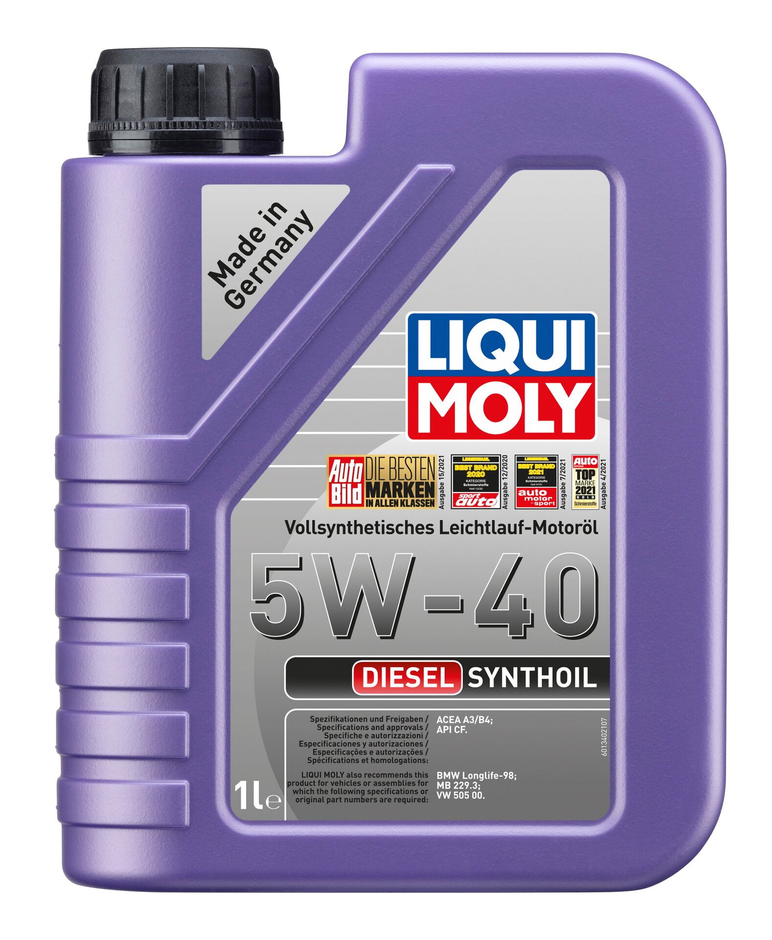 LM1340/1926 LiquiMoly Синт. моторное масло Diesel Synthoil 5W-40 CF A3/B4 (1л)