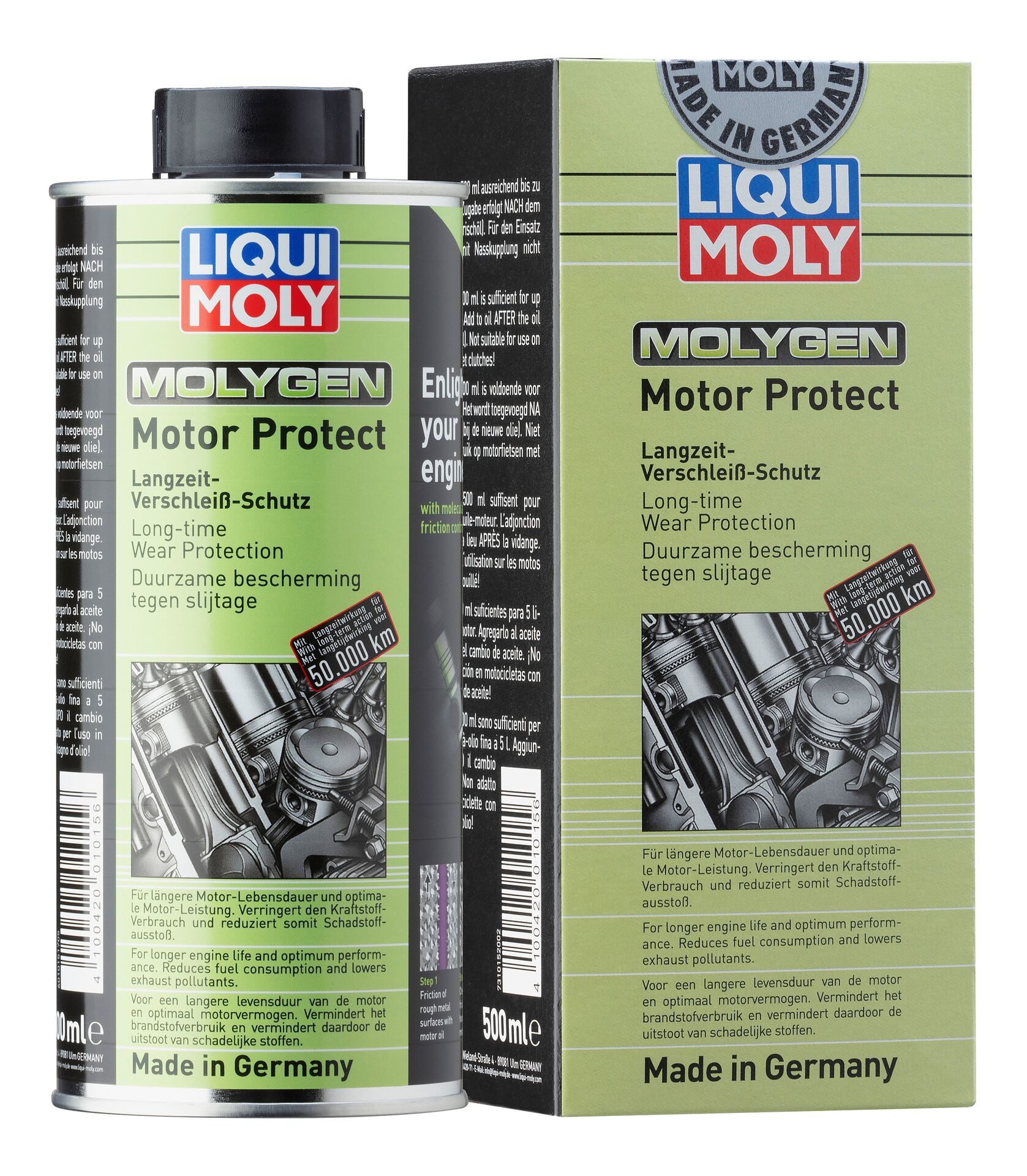 LM9050 Антифр.присадка д/долговр. защиты двиг. Molygen Motor Protect 0,5л